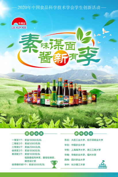 開發植物基醬料助力食品工業健康轉型 2020李錦記杯學生創新大賽 云 啟動
