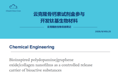 云克隆骨鈣素試劑盒參與開發鈦基生物材料